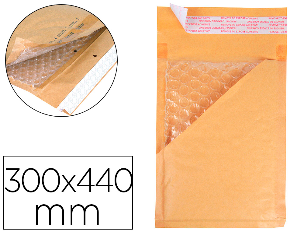 ENVELOPE BORBULHAS Q-CONNECT CREME J/6 300X440 MM CAIXA DE 50 UNIDADES