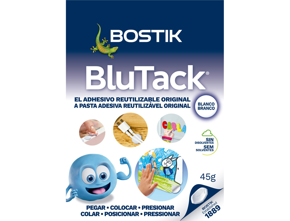 MASSA ADESIVA BOSTIK BLU TACK BRANCA CORTADA