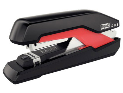AGRAFADOR RAPID SO60 PRETO/VERMELHO CAPACIDADE 60 FOLHAS