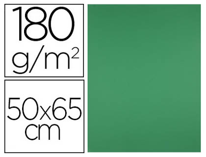 CARTOLINA LIDERPAPEL 50X65 CM 180 GR VERDE NATAL PACK DE 25 UNIDADES